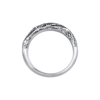 Kuzzoi  Ring  Bandring Schmal Used Look 925 Silber 