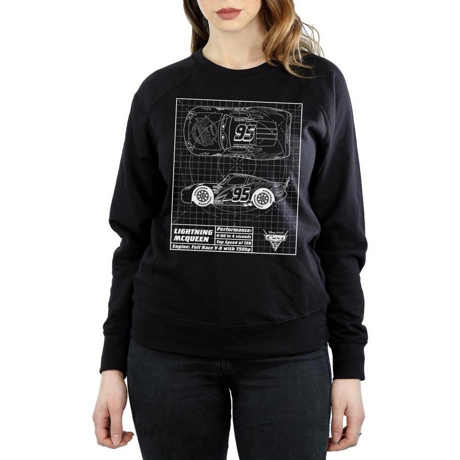 Disney Pixar Cars Lightning McQueen Blueprint Sweatshirt  