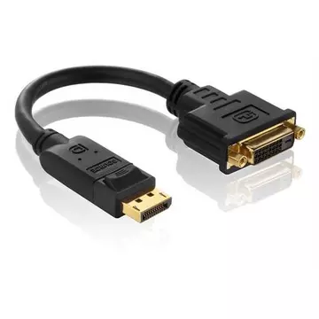 PureLink PI170 Videokabel-Adapter 0,1 m DisplayPort DVI-D Schwarz