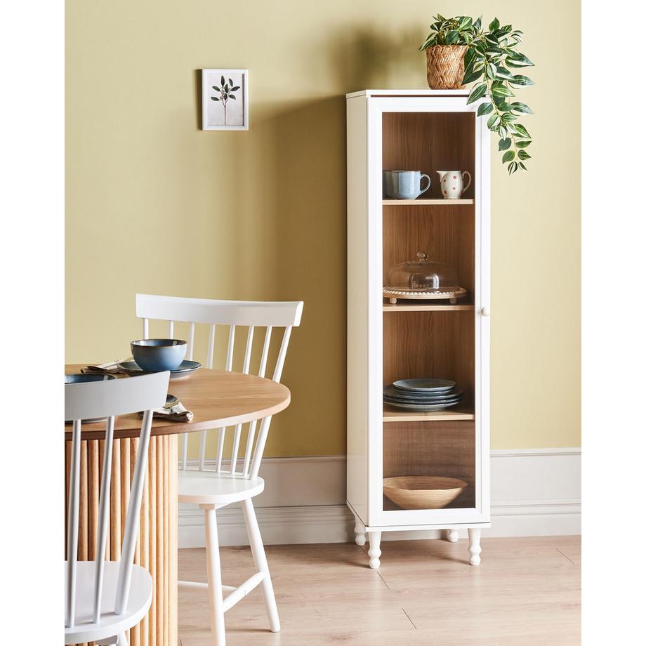 Beliani Vitrine en verre en Panneau de particules de bois Scandinave TINGLEDALE  