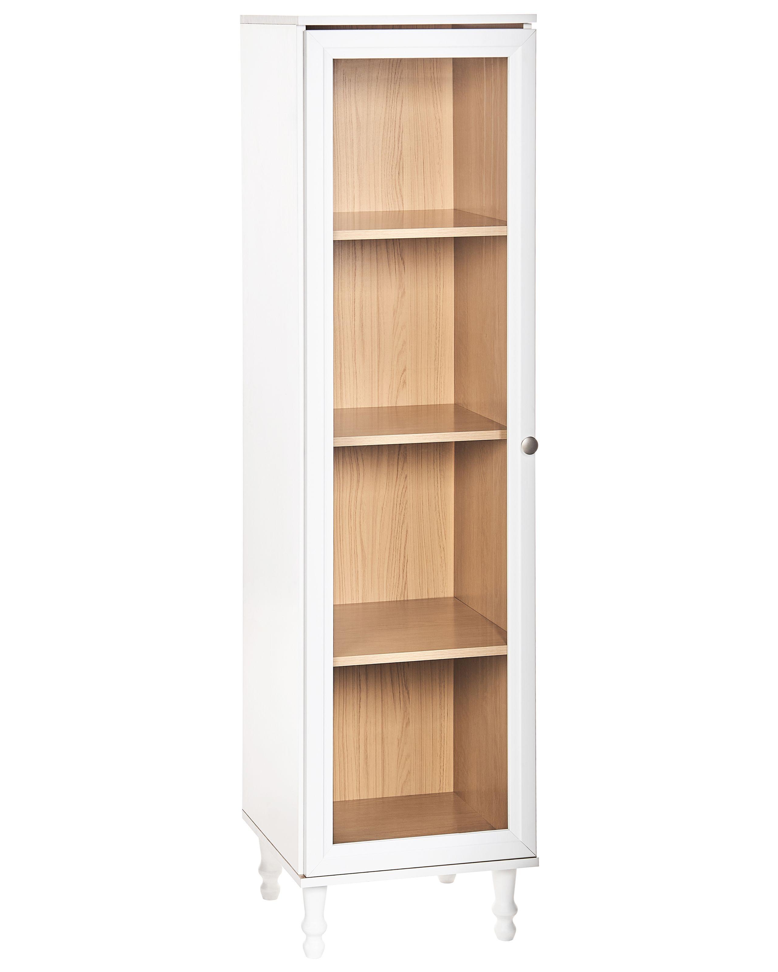 Beliani Armoire vitrine en Panneau de particules de bois Scandinave TINGLEDALE  