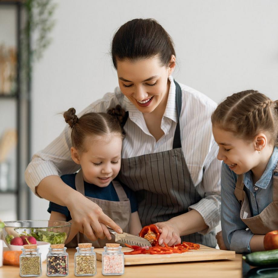 B2X Pots à épices par lot de 20 avec couvercles en liège  