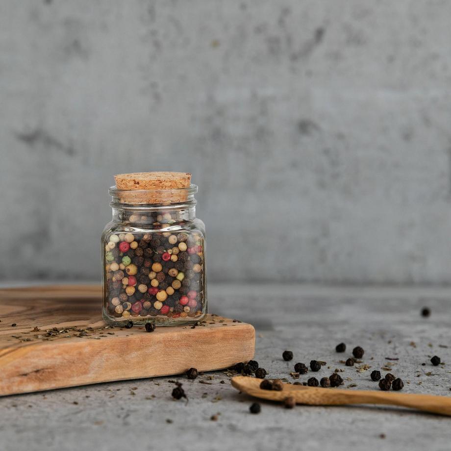 B2X Pots à épices par lot de 20 avec couvercles en liège  