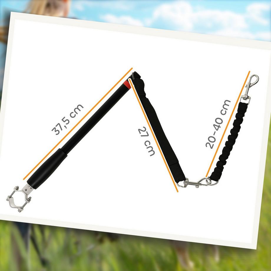 Northio  Fahrradleine für Hunde Fahrrad Hundeleine Einfache Installation und Demontage Hundeleine für Fahrrad, Radfahren, Training, Joggen, Schwarz 