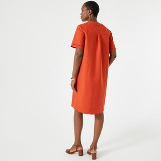 La Redoute Collections  Kurzärmeliges Kleid aus Halbleinen 