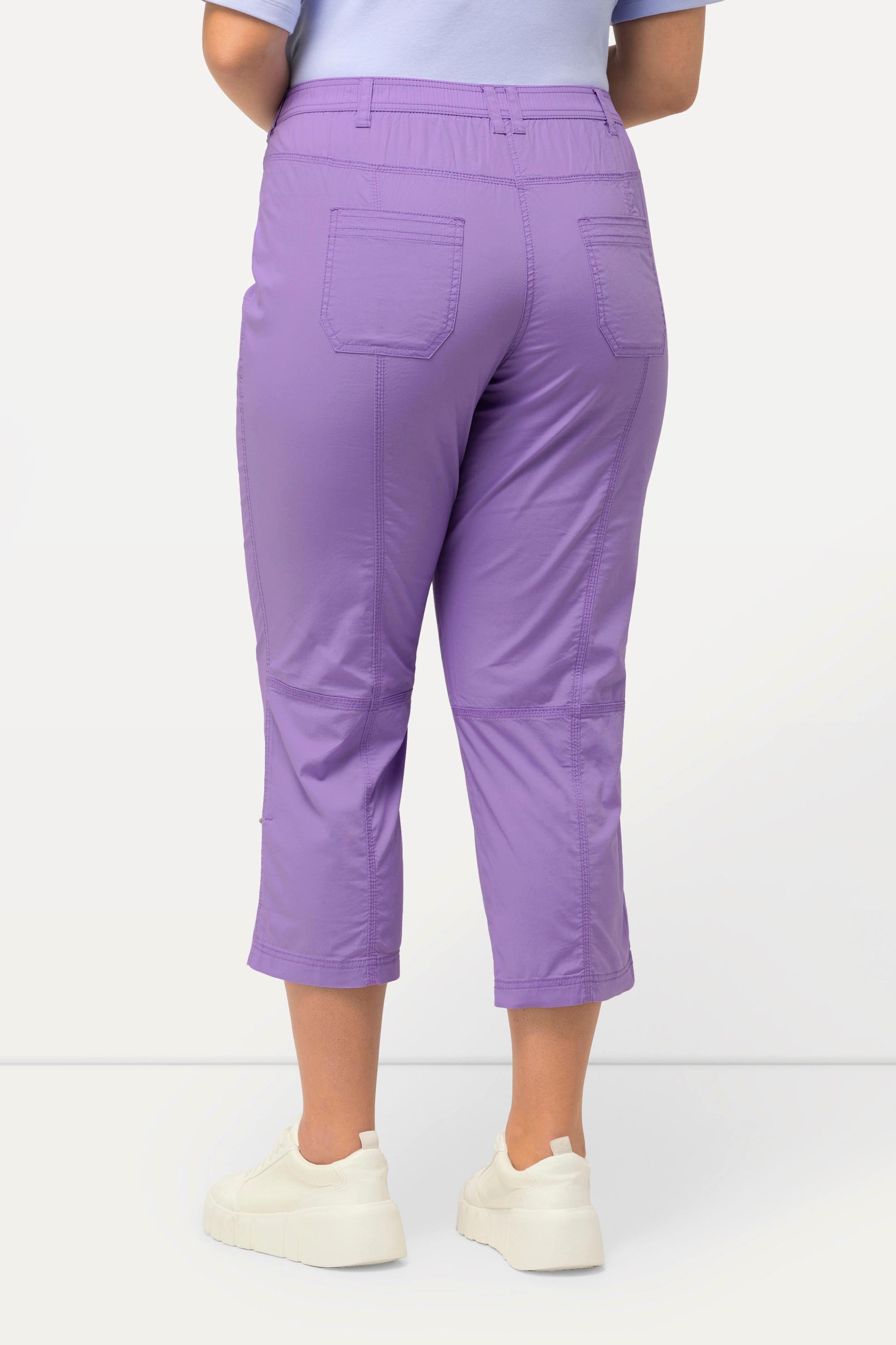 Ulla Popken Pantaloni cargo 7/8 con linguetta arrotolabile Vita comoda  