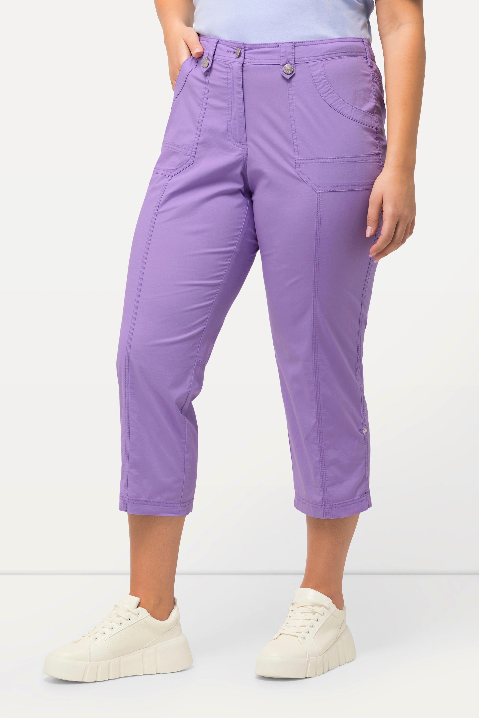 Ulla Popken Pantaloni cargo 7/8 con linguetta arrotolabile Vita comoda  