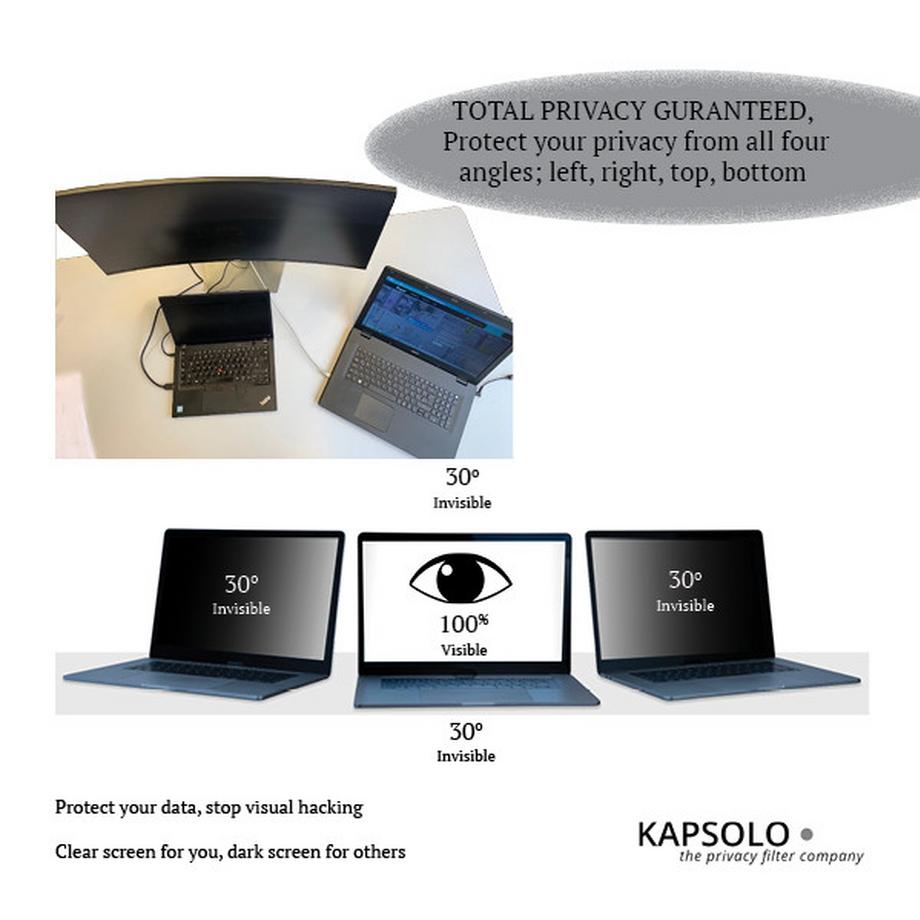 KAPSOLO  4-Way Filtro adesivo per schermo Plug in 33,8cm (13,3") Wide 16:9 