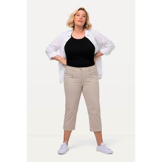 Ulla Popken  Pantalon Mony, longueur au mollet. Poches zippées et tissu stretch 