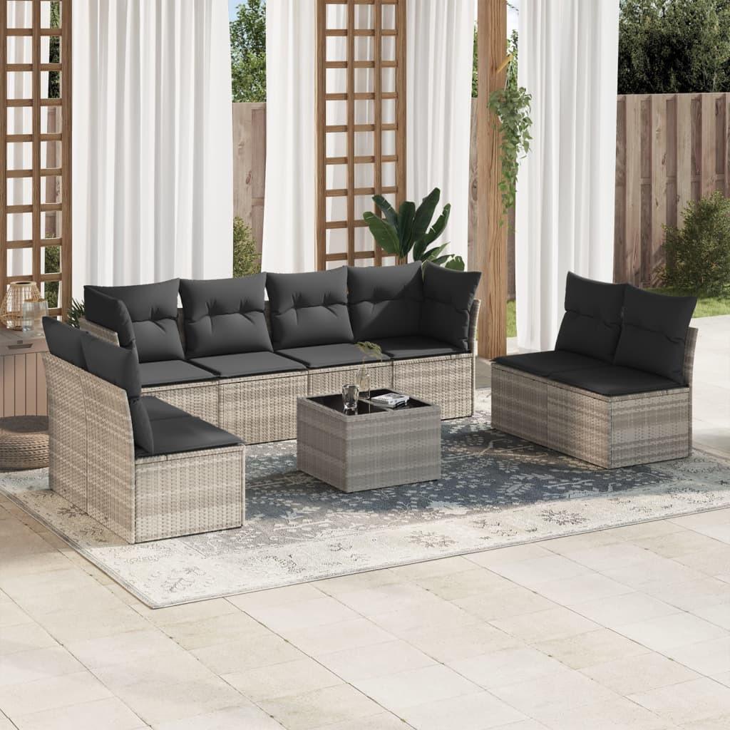 VidaXL set divano da giardino Polirattan  