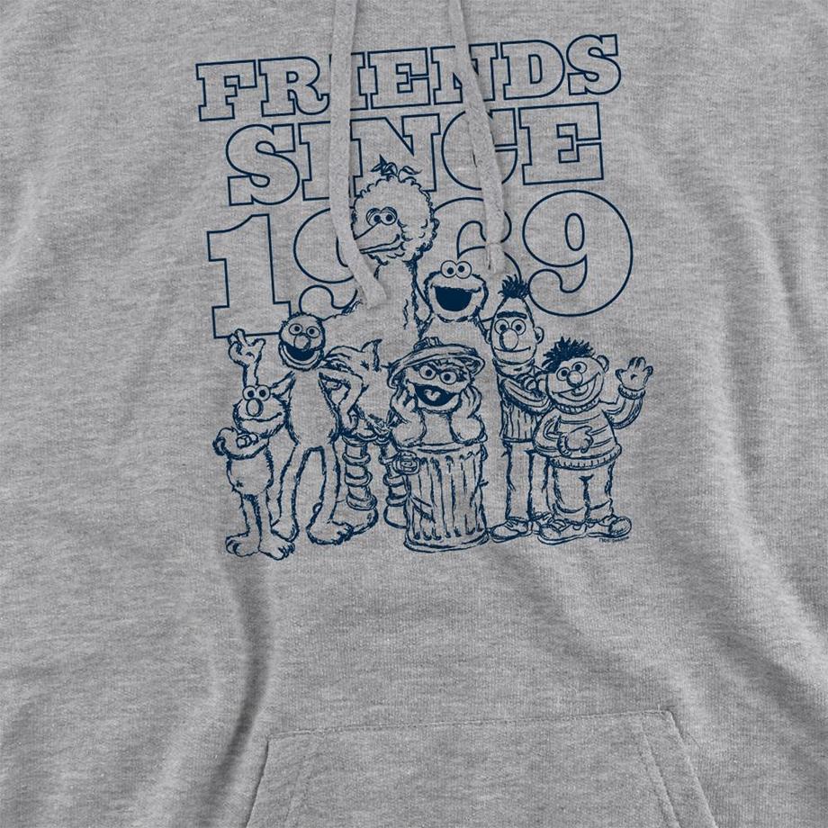 Sesame Street Friends Since 1969 Felpa Con Cappuccioerica  