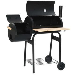 VidaXL Fumoir pour barbecue avec grilles chromées et au charbon de bois  