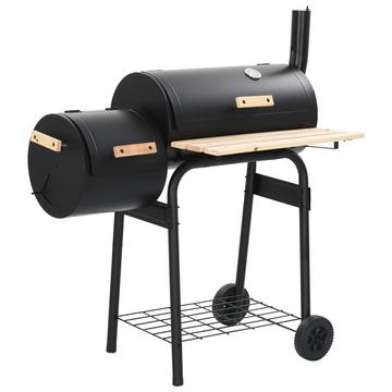 Fumoir pour barbecue avec grilles chromées et au charbon de bois