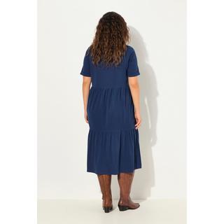 Ulla Popken  Jersey-Midikleid, A-Linie, Rundhals, Halbarm 