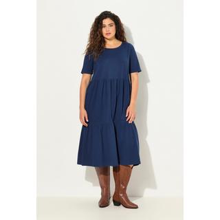 Ulla Popken  Jersey-Midikleid, A-Linie, Rundhals, Halbarm 