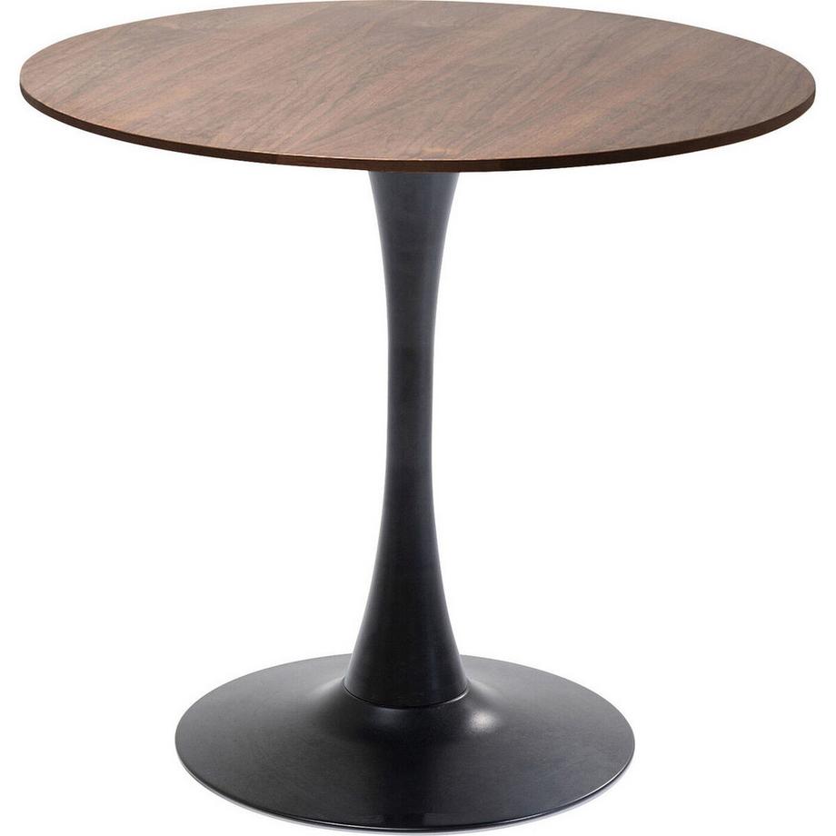 KARE Design Tavolo Schickeria noce look nero rotondo 80  