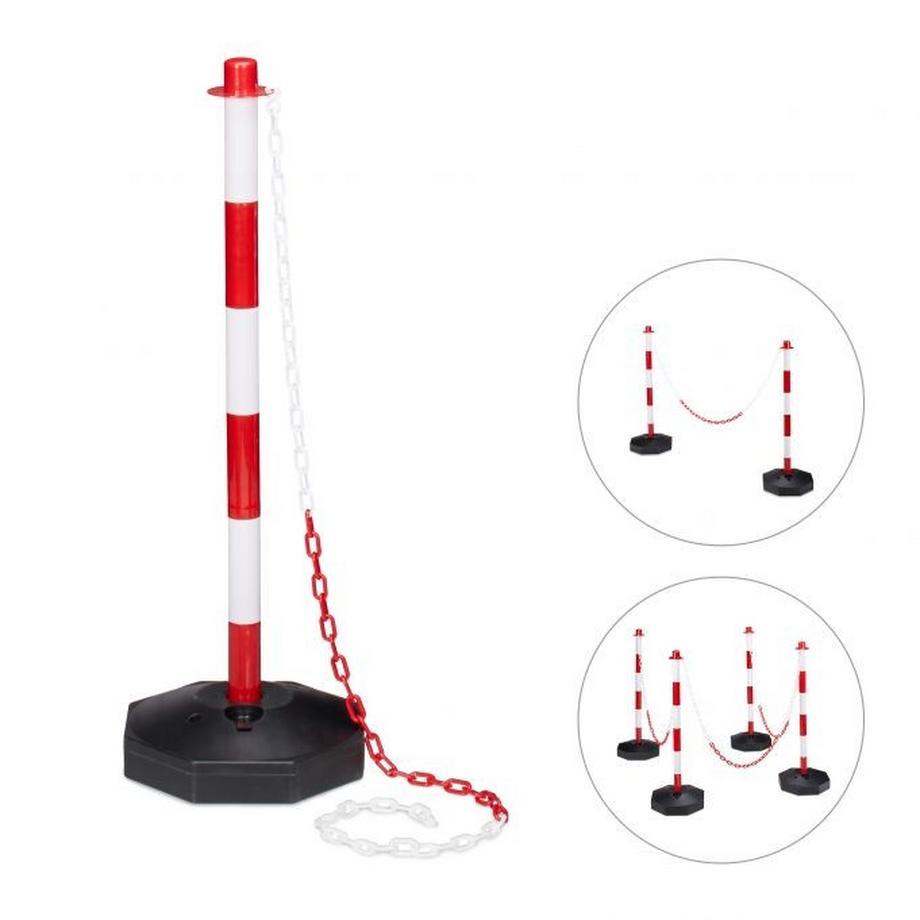 B2X  Absperrpfosten aus Kunststoff mit Kette 