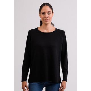 CASH-MERE.CH Pull Col Rond Cachemire avec Fentes Latérales  