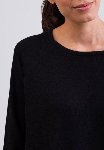 CASH-MERE.CH Pull Col Rond Cachemire avec Fentes Latérales  