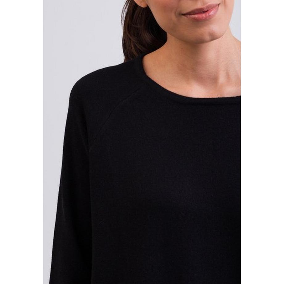 CASH-MERE.CH Maglione Girocollo Cashmere con Spacchi Laterali  