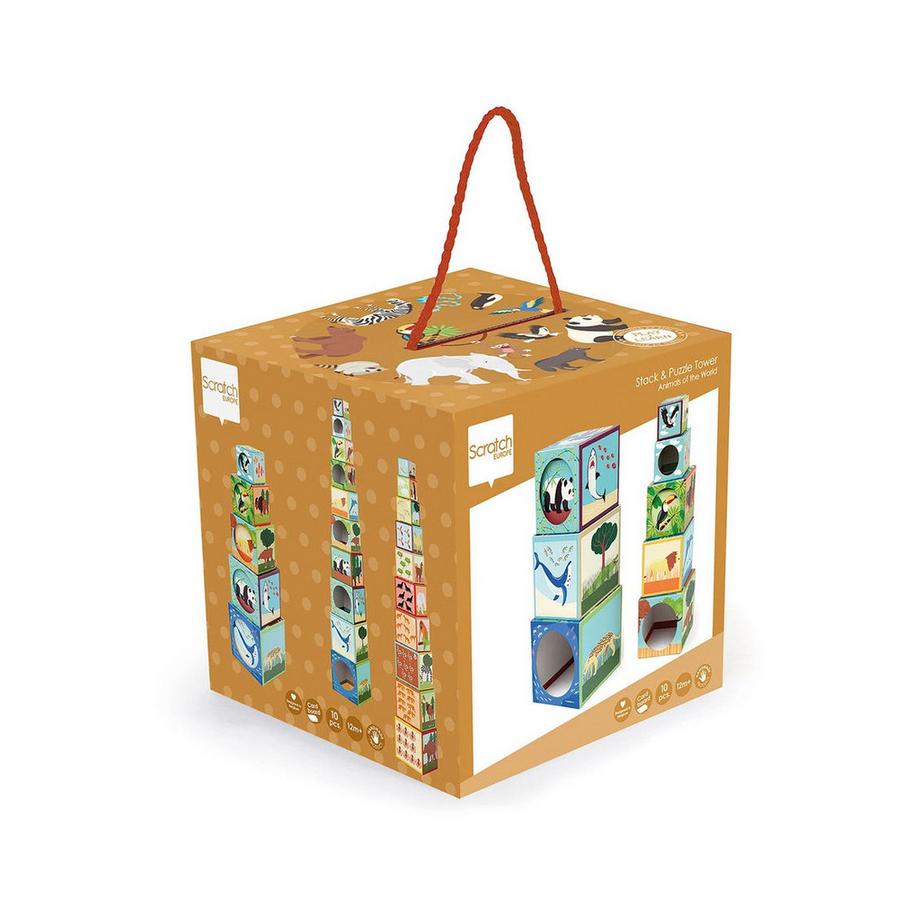 Scratch  Stapel Pyramide Zootiere 