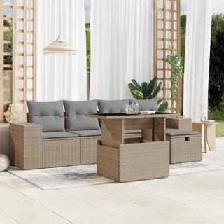 VidaXL set divano da giardino Polirattan  