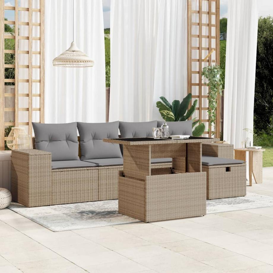 VidaXL Garten sofagarnitur poly-rattan  