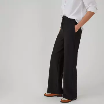 Pantalon large en polyviscose