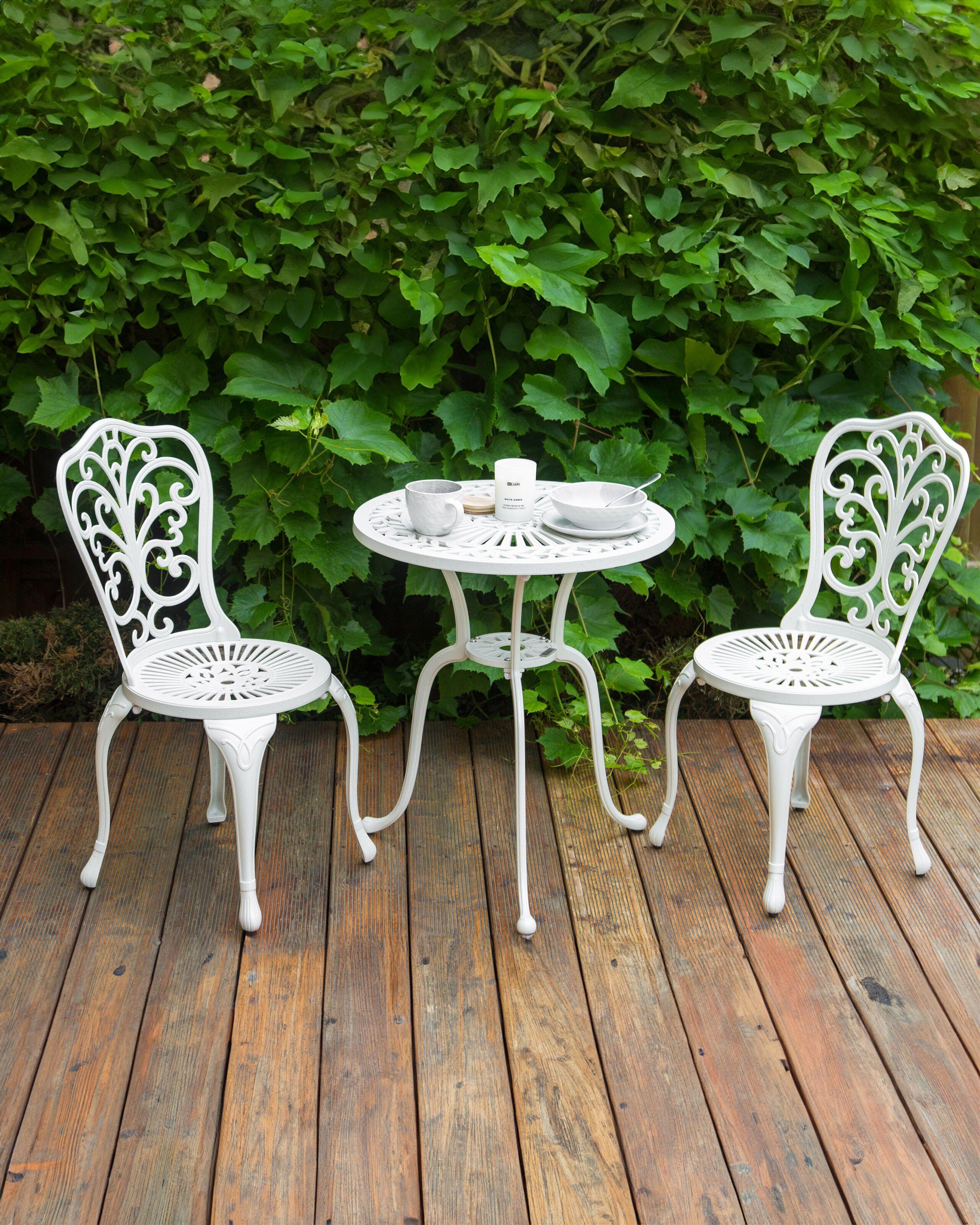 Beliani Lot de 2 chaises de jardin en Aluminium Rustique TRIORA  