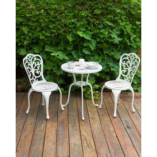 Beliani Lot de 2 chaises de jardin en Aluminium Rustique TRIORA  