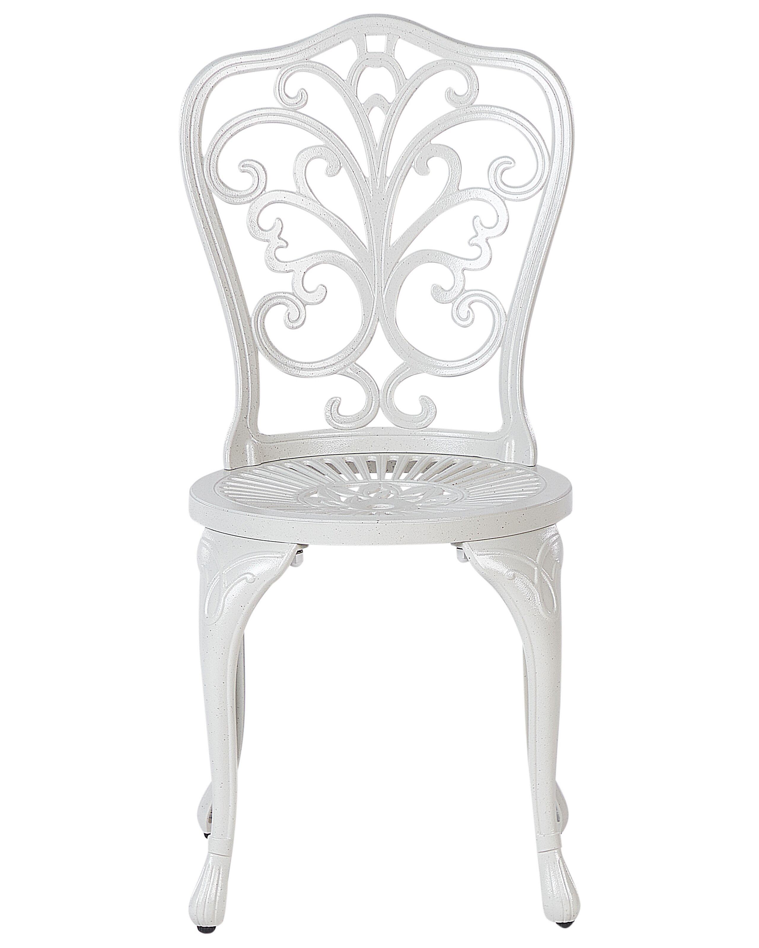 Beliani Lot de 2 chaises de jardin en Aluminium Rustique TRIORA  