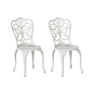 Lot de 2 chaises de jardin en Aluminium Rustique TRIORA