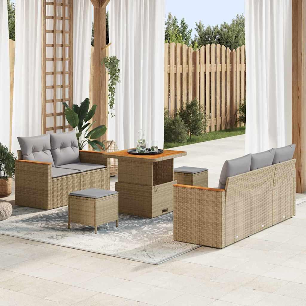 VidaXL Garten-sofa-set poly-rattan  