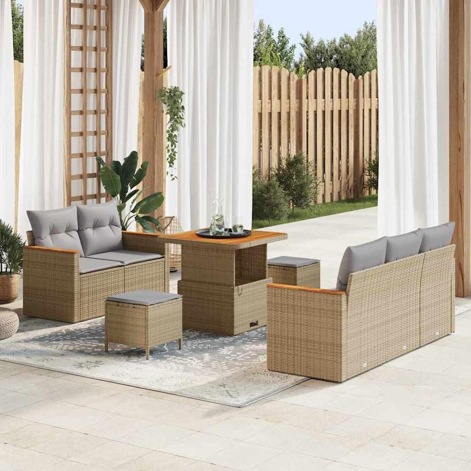 VidaXL Gartensofa-set poly-rattan  