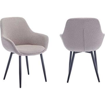 Chaise de salle à manger avec accoudoirs Gropstix taupe (lot de 2)