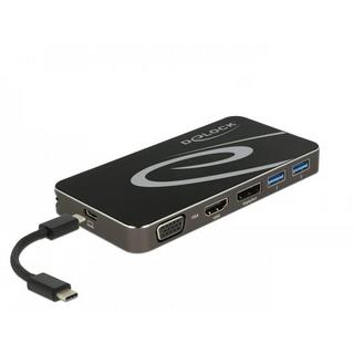 DeLock  87773 Notebook-Dockingstation & Portreplikator Kabelgebunden USB 3.2 Gen 1 (3.1 Gen 1) Type-C Schwarz 