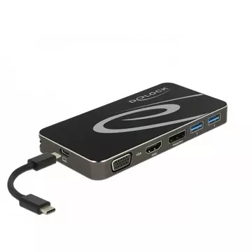 87773 Notebook-Dockingstation & Portreplikator Kabelgebunden USB 3.2 Gen 1 (3.1 Gen 1) Type-C Schwarz