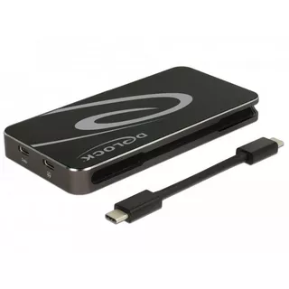 DeLock  87773 Notebook-Dockingstation & Portreplikator Kabelgebunden USB 3.2 Gen 1 (3.1 Gen 1) Type-C Schwarz 