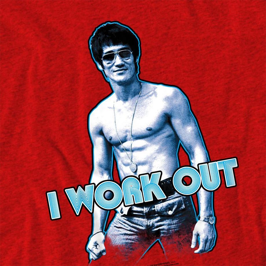 Bruce Lee  I Works Out Maglietta Erica 
