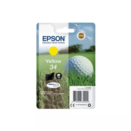 EPSON  Golf ball Singlepack Yellow 34 DURABrite Ultra Ink 