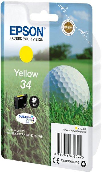 EPSON  Golf ball Singlepack Yellow 34 DURABrite Ultra Ink 
