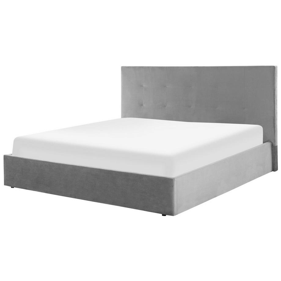 Beliani Lit ottoman en Velours Moderne LORIENT  