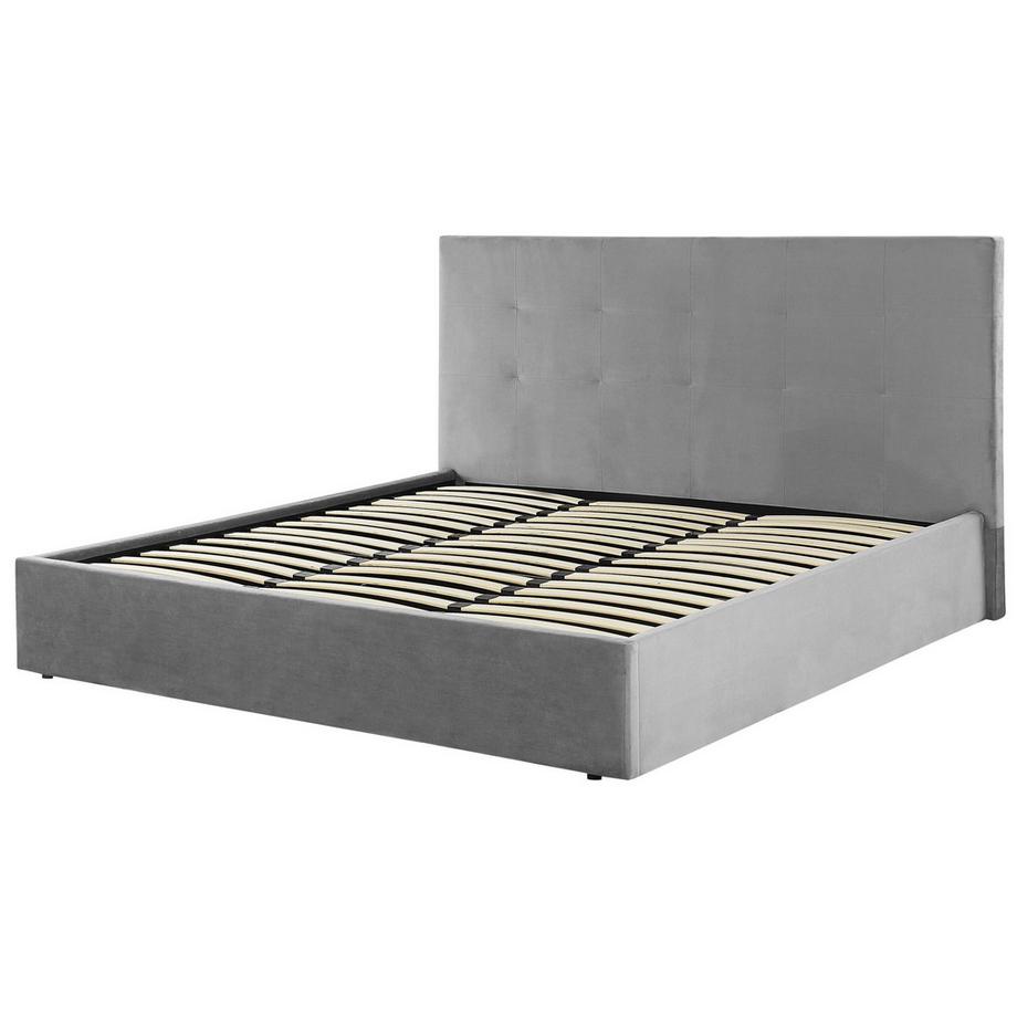 Beliani Lit ottoman en Velours Moderne LORIENT  