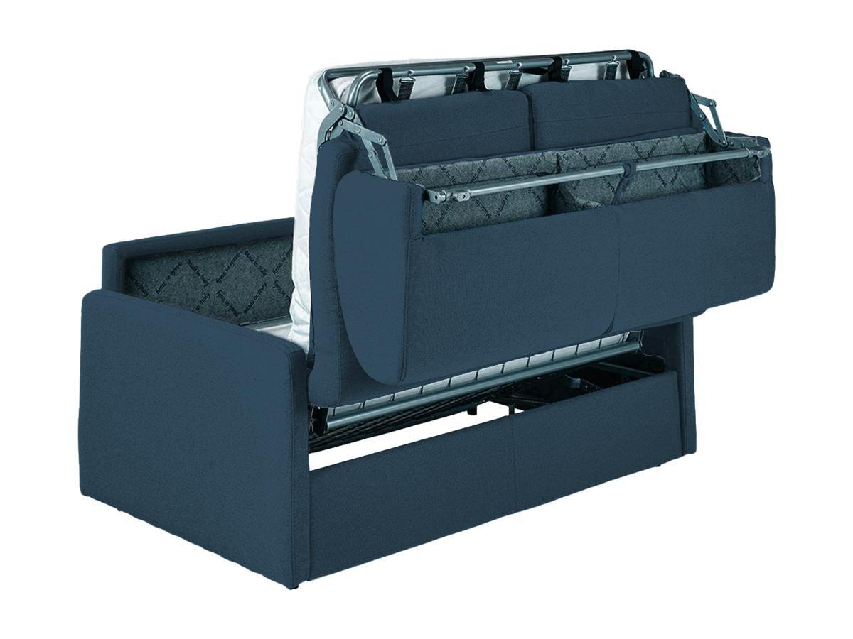 Vente-unique Divano letto 3 posti a ribalta in Tessuto Blu scuro Larghezza Materasso 1Spessore CALIFE  