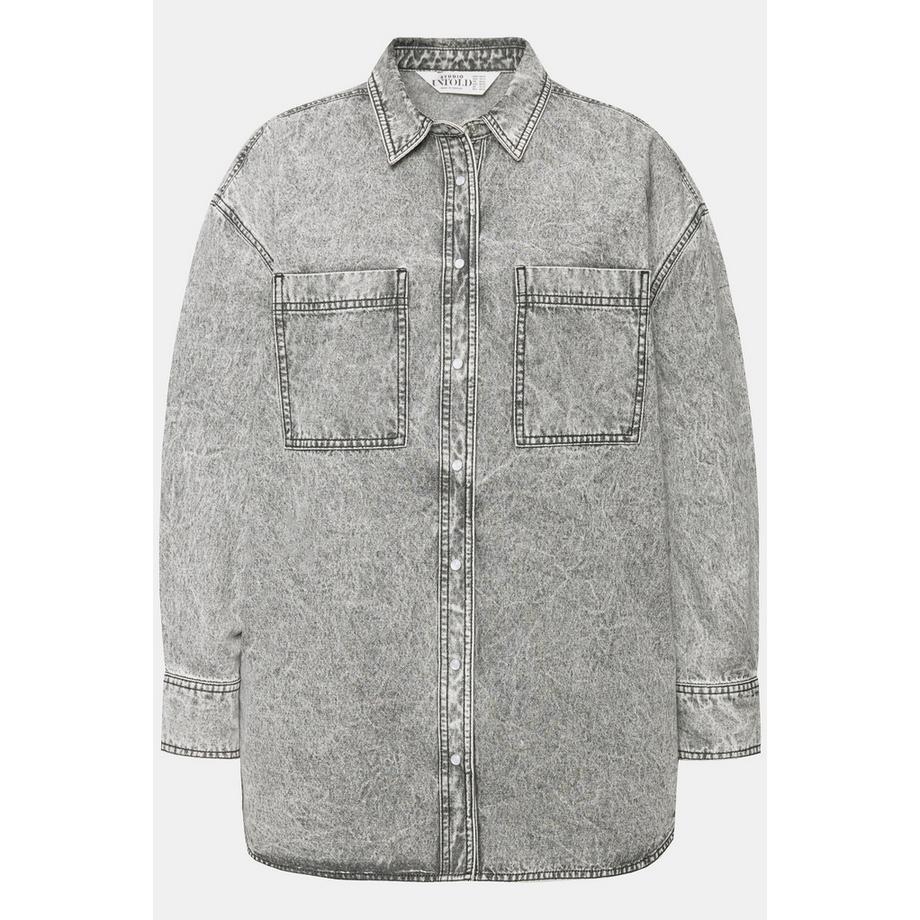 Studio Untold Oversized Vintage Look Unisex Jeanshemd  
