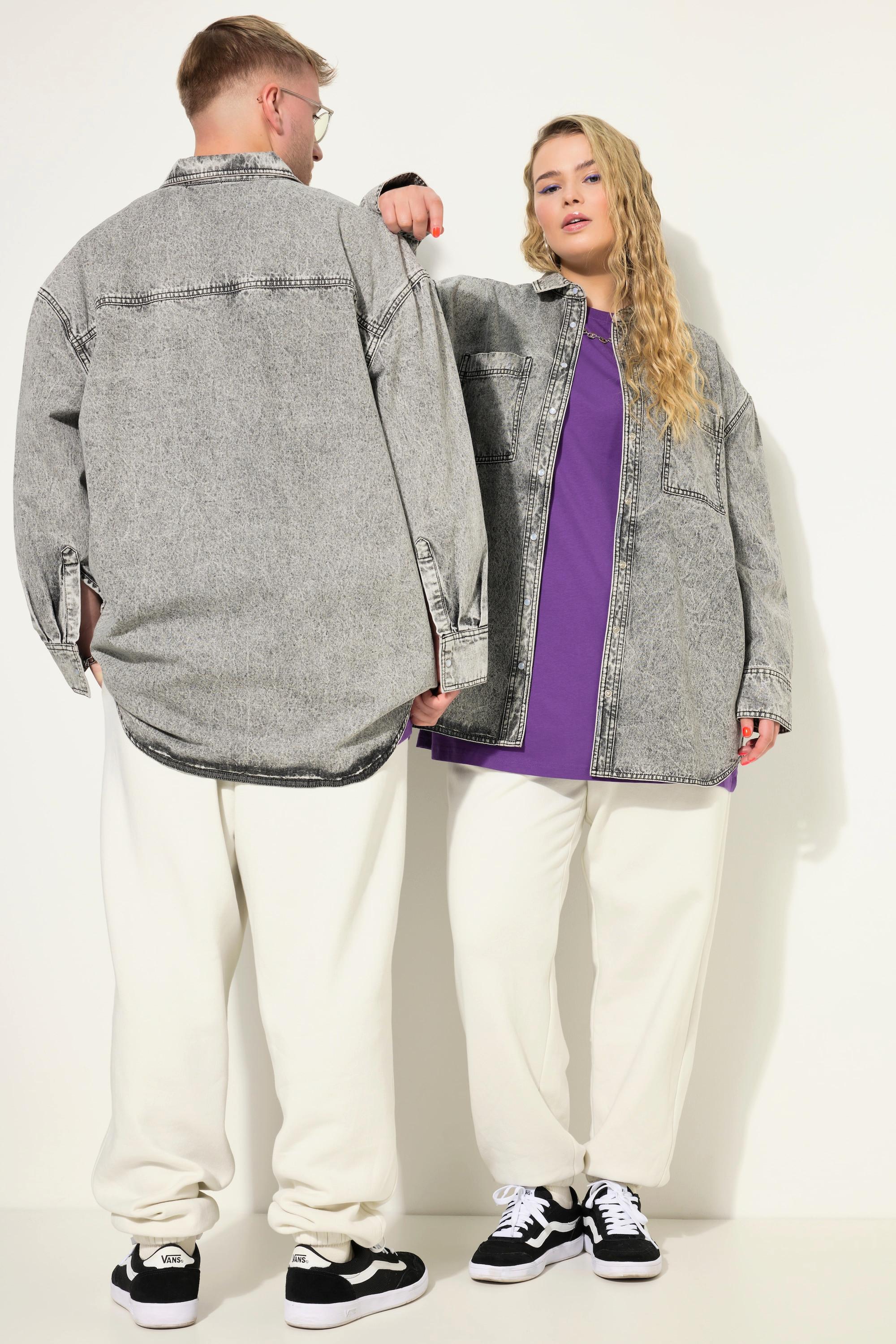 Studio Untold Camicia di jeans oversize look vintage unisex  