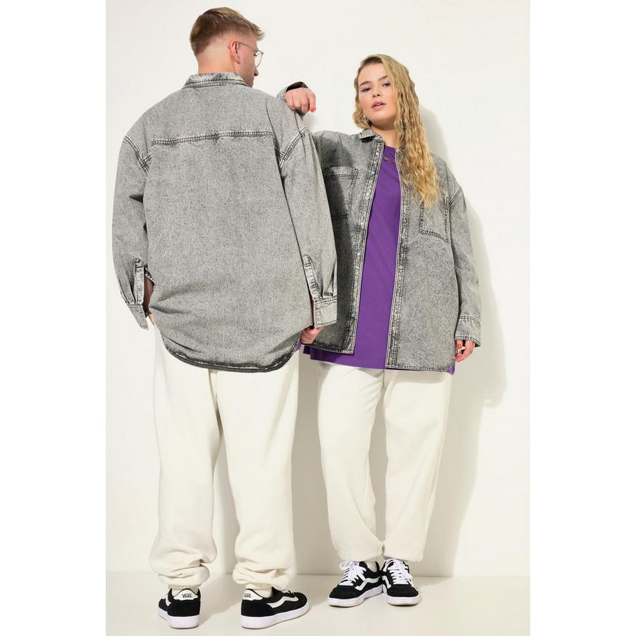 Studio Untold Oversized Vintage Look Unisex Jeanshemd  
