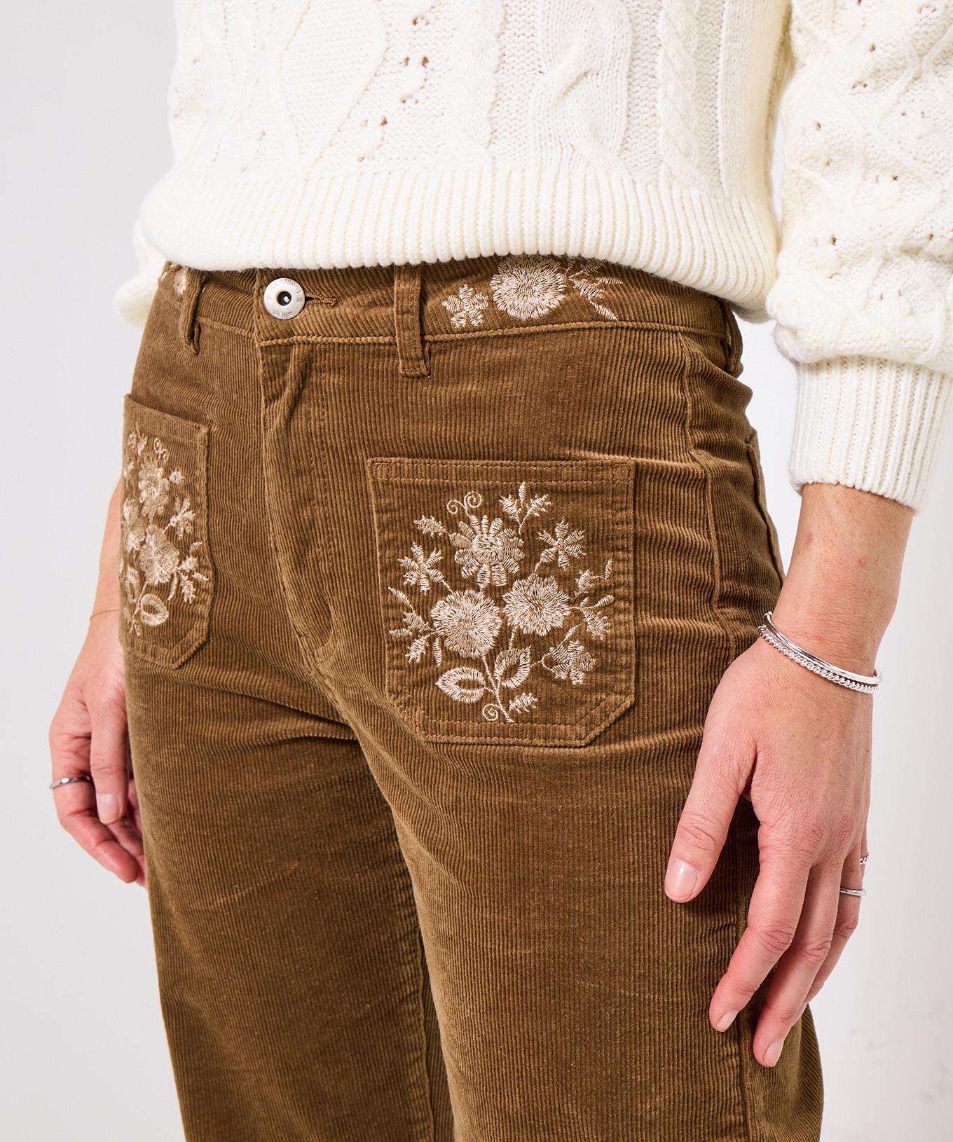 Joe Browns Pantaloni Stevie in Velluto a Coste Ricamati  