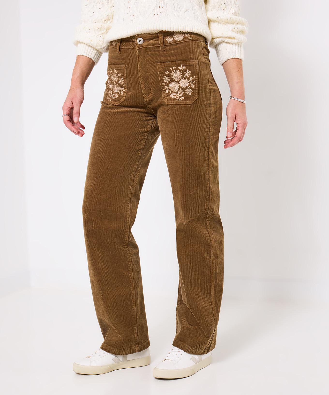 Joe Browns Pantaloni Stevie in Velluto a Coste Ricamati  