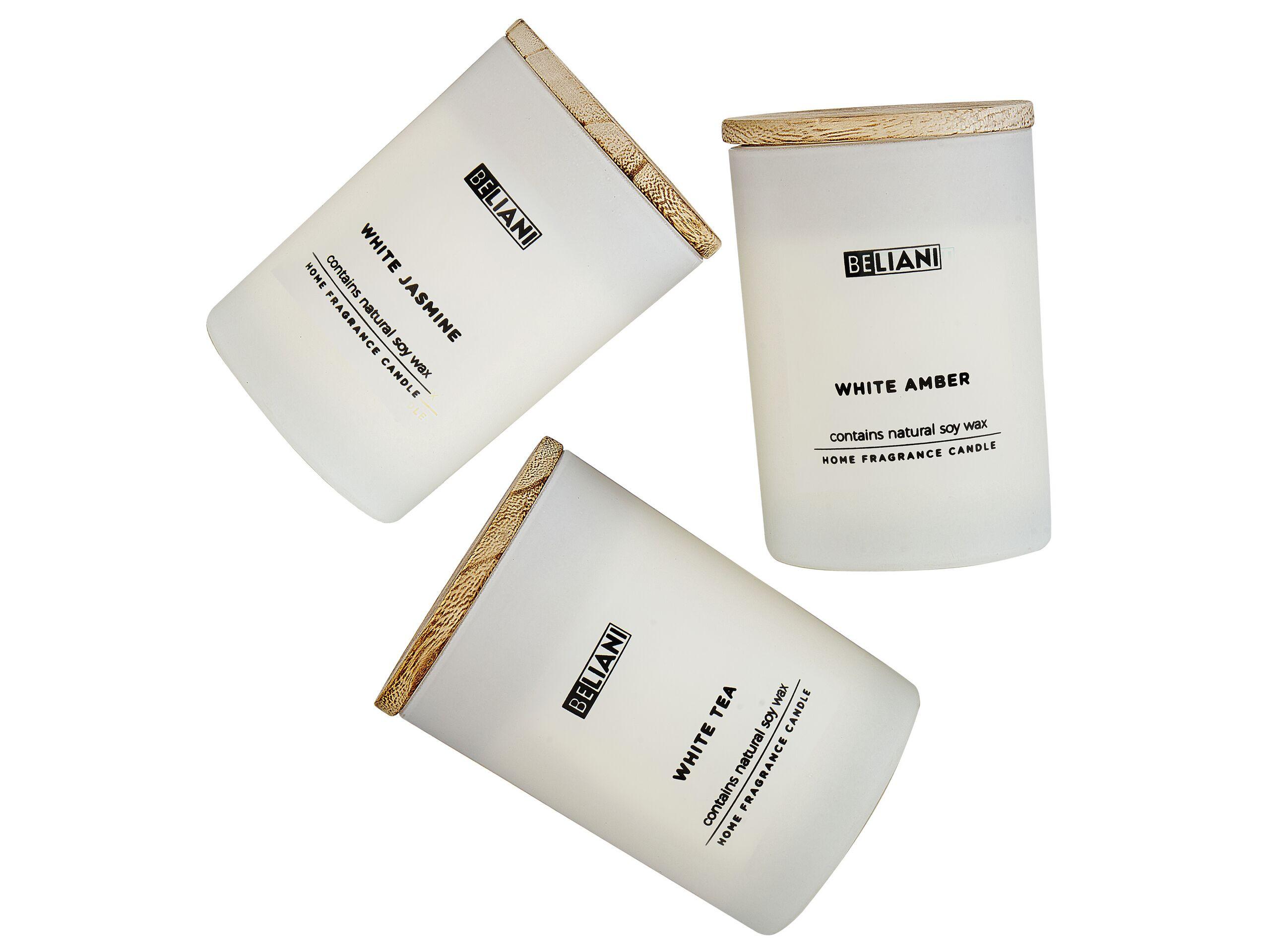 Beliani Lot de 3 bougies parfumées en Cire de soja SIMPLICITY  